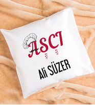 Aşçı Tasarımlı Kişiye Özel Hediye Aşçı Yastık