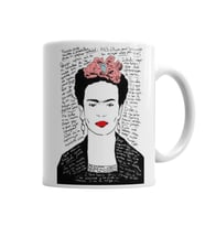 Frida Kahlo Kırmızı Kupa Bardak Porselen