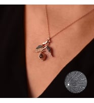Kanatlı Melek 100 Dilde Seni Seviyorum Rose Gümüş Kolye