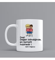 Dostluk Temalı Hediye Kupa Bardak Kişiye Özel Hediye W74