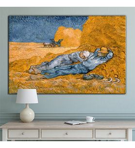 Vincent Van Gogh La Siesta Öğle Uykusu Kanvas Tablo