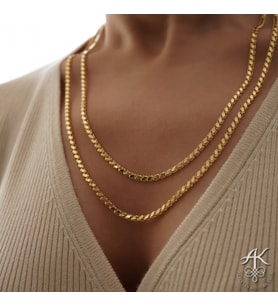 Pullu Arpa Zincir 80 Cm (Gold)