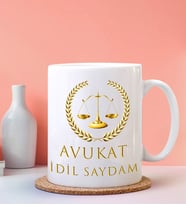 Kişiye Özel Avukat 4 Tasarımlı Beyaz Kupa