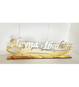 Kişiye Özel Nişan Ve Söz Pleksi İsimlik ( 50 cm ) (Gold)