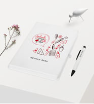 BK Gift Kişiye Özel Öğretmenler Gününüz Kutlu Olsun Temalı Beyaz Defter Kalem Hediye Seti - 15