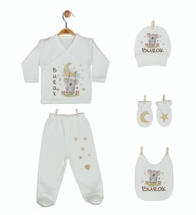 Pia Baby Gl 1911-05 İsme Özel Beşli Zıbın Set