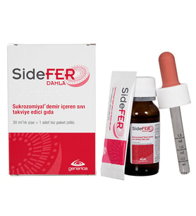 SideFer Damla Takviye Edici Gıda 30ml Şişe + 1 Adet Toz