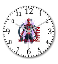 Spider Man Duvar Saati Bombeli Gercek Cam (2)