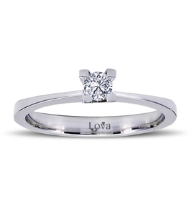 Lova F Renk 0,17 Karat Pırlanta Tektaş Yüzük - 1030008