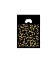 Koroplast Siyah-Altın Desenli Mini Hışır Poşet 14Mic 30x45cm 100'LU _____________ Aynı Gün Ücretsiz Kargo  Orijinal ve Faturalı Ürün