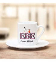 Ebe Türk Kahvesi Fincanı (Beyaz)