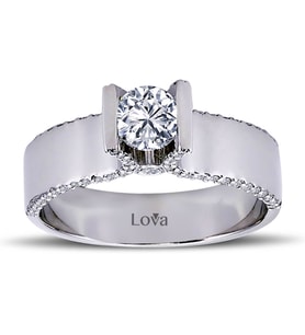 Lova Toplam 0,76 Karat Pırlanta Tektaş Yüzük - 1050168
