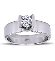 Lova Toplam 0,76 Karat Pırlanta Tektaş Yüzük - 1050168