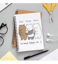 We Bare Bears Arkadaş Defteri Kişiye Özel