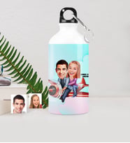 BK Gift Kişiye Özel Sevgililer Karikatürlü Metal Suluk 500 Ml  11