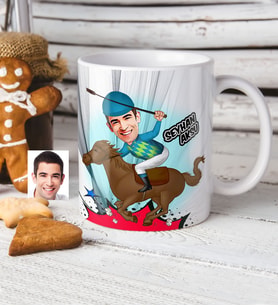 BK Gift Kişiye Özel Bay Jokey Karikatürlü Beyaz Kupa Bardak