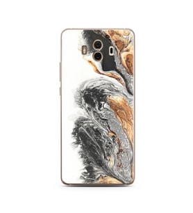 Mermer Tasarımlı Süper Şeffaf Silikon Telefon Kılıfı Huawei Mate 10 Pro