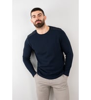 Likralı Erkek Lacivert Sweatshirt