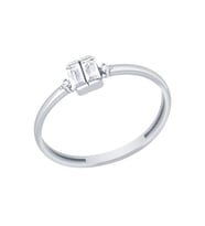 Diamond Line-Gülaylar Altın 14 Ayar Baget Taşlı Yüzük