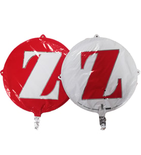 FOLYO BALON HARF Z KIRMIZI-BEYAZ 18''
