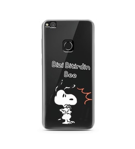 Snoopy Tasarımlı Süper Şeffaf Silikon Telefon Kılıfı Huawei P9 Lite 2017 