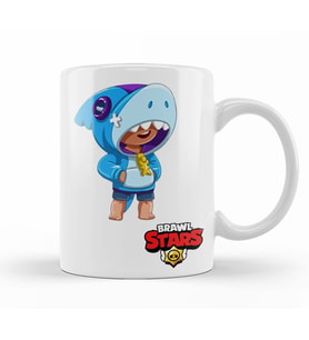 Brawl Stars Shark Leon   Kupa Bardak Porselen