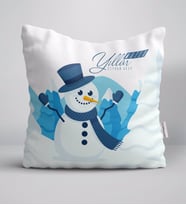 BK Gift Kişiye Özel İsimli Yılbaşı Mutlu Yıllar Yastık-21 (Beyaz)