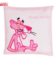 Pembe Panter Puf Yastık