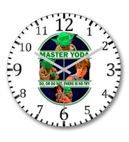 Master Yoda Duvar Saati Bombeli Gercek Cam