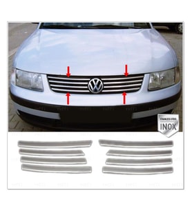 VW Passat 3B  Krom Ön Panjur 8 prç. 1996-2001 arası P. Çelik