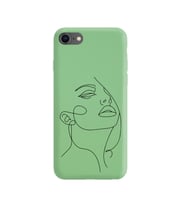 Iphone 8 Çizgi Tasarımlı Yeşil Lansman Telefon Kılıfı