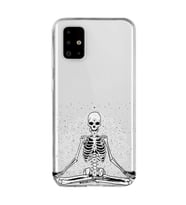 Kılıfland Samsung Galaxy A51 Kılıf Silikon Resimli Kapak Skeleton Yoga Stok 91