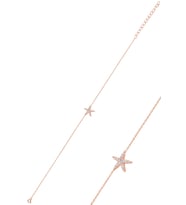 Söğütlü Silver Gümüş rose zirkon taşlı deniz yıldızı bileklik