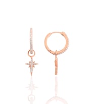Söğütlü Silver Gümüş kutup yıldızı halka küpe