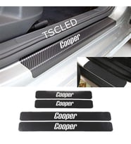 Mini Cooper Karbon Kapı Eşiği Koruma Sticker Yapıştırma (4 Adet)