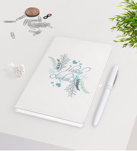 BK Gift Kişiye Özel Sevgililer Günü Beyaz Defter Kalem Seti-122