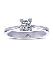Lova D Renk 0,27 Karat Pırlanta Tektaş Yüzük - 1050014