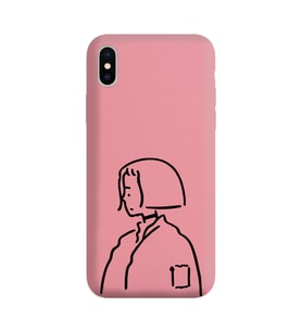 Iphone Xs Çizgi Tasarımlı Pudra Lansman Telefon Kılıfı