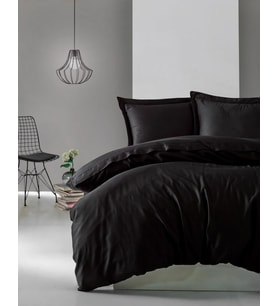 Cotton Box Elegant Saten Çift Kişilik Nevresim Takımı Siyah