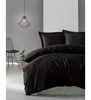 Cotton Box Elegant Saten Çift Kişilik Nevresim Takımı Siyah