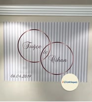 100x70cm Söz, Nişan, Kına Gecesi, Düğün İçin Kişiye Özel Branda Afiş Arka Fon
