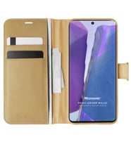 Microsonic Samsung Galaxy Note 20 Kılıf Delux Leather Wallet Gold