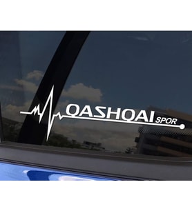 Nissan Qashqai Yan Cam Sticker Oto Kapı Çıkartma 20cmx7cm