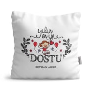 BK Gift Kişiye Özel Yılın En İyi Dostu  Yastık