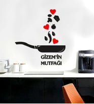 Kişiye Özel Ahşap Mutfak Duvar Dekoru