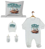 Pia Baby Gl 1947-04 İsme Özel Yastık Tulum Set
