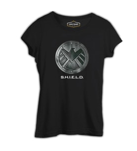 S.H.I.E.L.D Siyah Kadın Tshirt