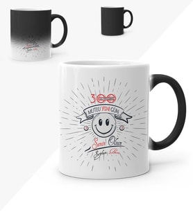 BK Gift Kişiye Özel 365 Mutlu Yeni Gün Sihirli Kupa Bardak  3
