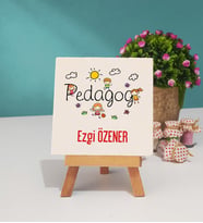 Pedagoga Özel Tasarımlı Pedagog Dekoratif Taş Baskı