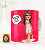 BK Gift Kişiye Özel Kolay Yetişmiyor Kız Çocuk Karikatürlü Beyaz Kupa Bardak - 1
